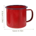 thumbnail image 2 of UPOUART 4-Piece Red Enamel Cups Set for Home Use, Tea Drinking, Coffee, and Cake Serving, 2 of 8