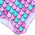 thumbnail image 6 of GYRATEDREAM Toddler Baby Girls One Piece Swimsuits Kids Mermaid Ruffle Bathing Suits Quick Dry Adjustable Spaghetti Straps Swimwear for 4-12 Years, 6 of 8