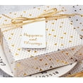 thumbnail image 2 of LaRibbons 30" x 10' Wrapping Paper | White/Gold Foil Triangles, 2 of 3