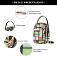 thumbnail image 4 of FORMRS Crossbody Bag for Women Quilted Travel Shoulder Cell Phone Purse with Chain Strap Handbag, Green Abstract Geometric, 4 of 7