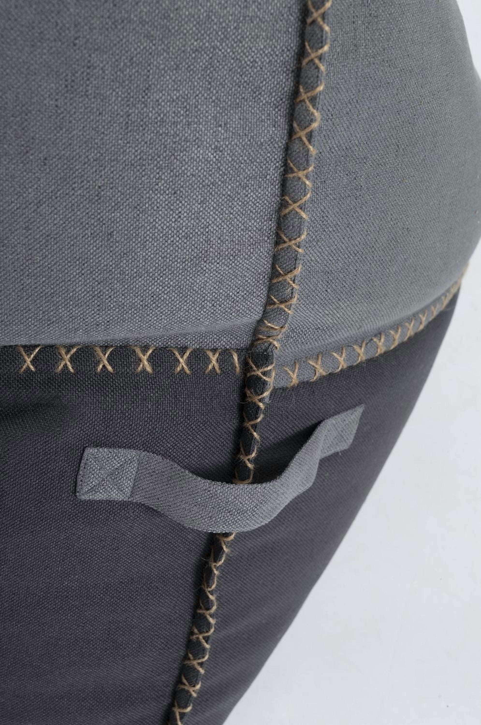 Fauteuil poire Gouchee Home Calypso – Fauteuil deux tons en toile avec poche latérale et poignée, rempli de billes de polystyrène, siège au sol confortable et durable pour le salon ou dortoir