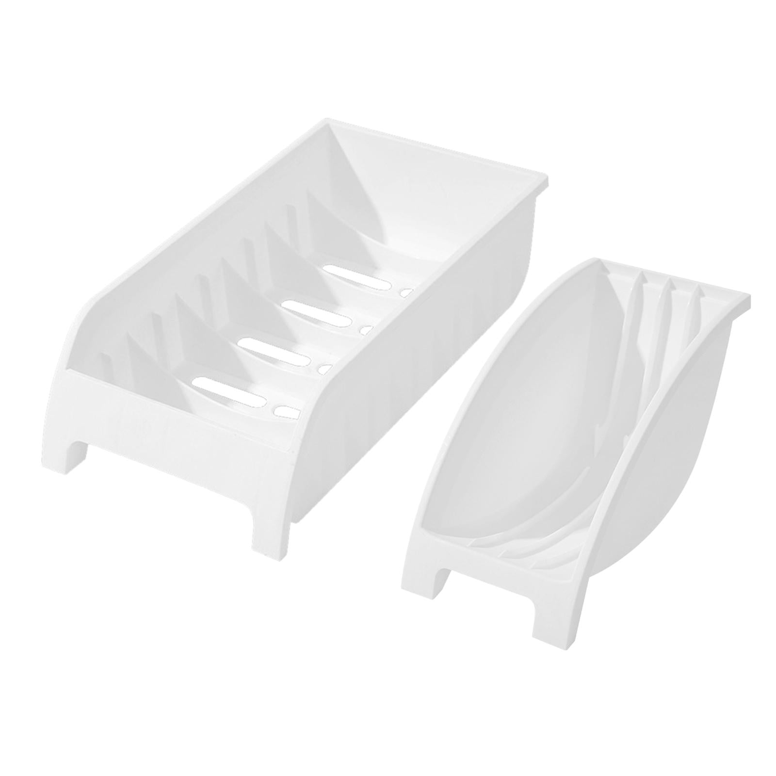 2x Plate Rack Cradle Storage Dinner Plate Holder for Cupboard Home