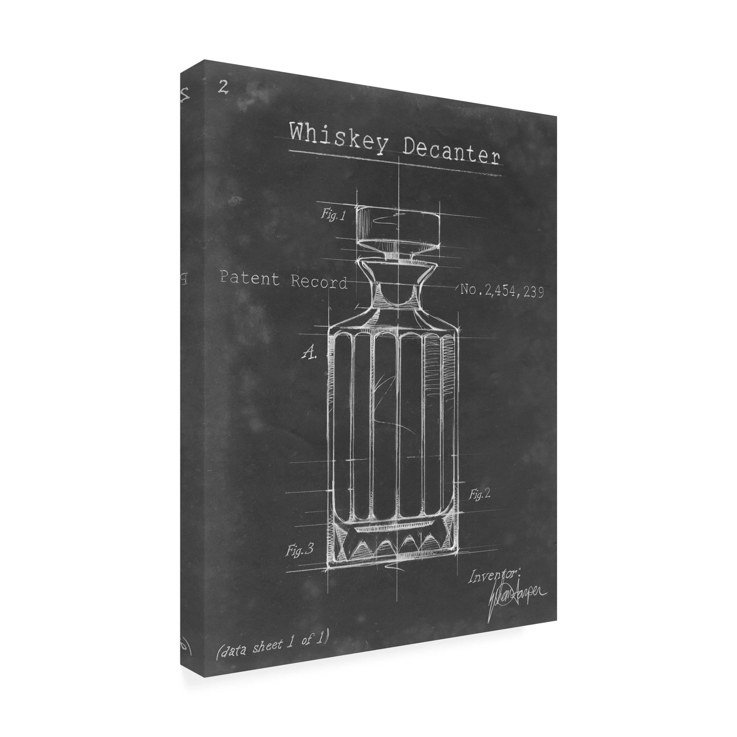 Trademark Fine Art Ethan Harper Barware Blueprint Vii Canvas Wall Art - 35x47