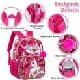 thumbnail image 4 of IvyH Kids Transparent Backpack,Clear Backpacks See Through PVC Unicorn Bookbag Security Travel School Bags for Girls Boys,Pink Unicorn, 4 of 7