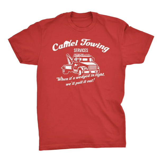 Camel Towing - Funny Pun Camel T-Shirt - Red -