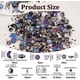 thumbnail image 2 of Aproximadamente 529 piezas de kits de cuentas con forma de estrella y luna, espaciadores de vidrio surtidos, cuentas estéticas para pulseras, collares, colgantes y aretes, serie morado oscuro., 2 of 9