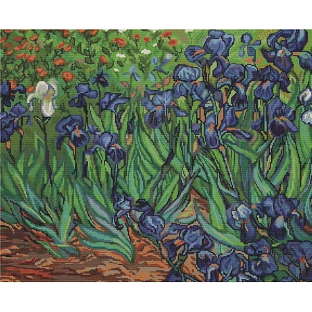 UPC: 4840746007866 | Irises reproduction of Van Gogh B444L Counted Cross-Stitch Kit
