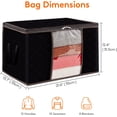 thumbnail image 2 of Lifewit 8 Packs Clothes Storage Bag, Storage Bins for Clothes, Blankets, Comforters, Foldable, 60L, Black, 2 of 6