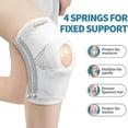 thumbnail image 2 of Orthèse de Genou avec Stabilisateurs Latéraux pour Déchirure Ménisque Douleur au Genou Arthrite Récupération, Support de Genou Respirant et Ajustable-Blanc, 2 of 5