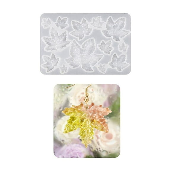 10 pc Silicone Molds Resin Casting Molds For UV Resin Epoxy Resin Jewelry Making White Leaf 93x63x3.5mm inner size: 8~32x6~34mm