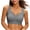 Gray, variant on Wireless Bra for Women Seamless | Coffee Comfort Bralette Wirefree with Removable Pads | Ribbed Knit Lounge Yoga Everyday Bra,Size 2XL