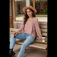 thumbnail image 2 of Blusa de Verano con Escote Cuadrado y Hombros Descubiertos para Mujer, Color Rosa Oscuro, Talla XL, 2 of 8
