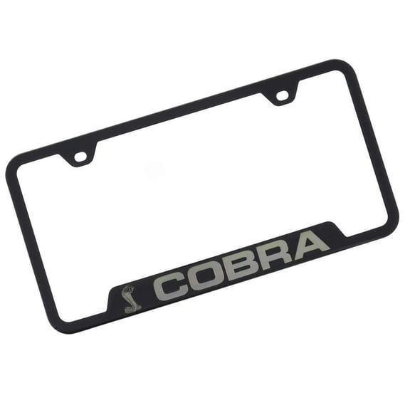 Au-TOMOTIVE GOLD Cobra Laser Etched Cut-Out Frame - Black