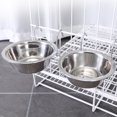 thumbnail image 3 of 2Pcs Kennel Dog Bowls Stainless Steel Dog Crate Water Bowl Dog Feeder Food Holder Puppy Cage Hanging Feeding Bowls Secure Kennel Accessories, 3 of 7
