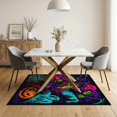 thumbnail image 3 of ODIKA 5'x7' Washable Area Rug Multicolor Halloween Scene Vibrant Spooky Motifs with Gothic for Dining Room, Under Table, Home Office, Non-Slip Chair-Friendly, 3 of 7