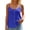 Blue, variant on Versatile U-back Solid Women Vest Fixed Bra Seamless Slim Inner Outer Top Black XXL