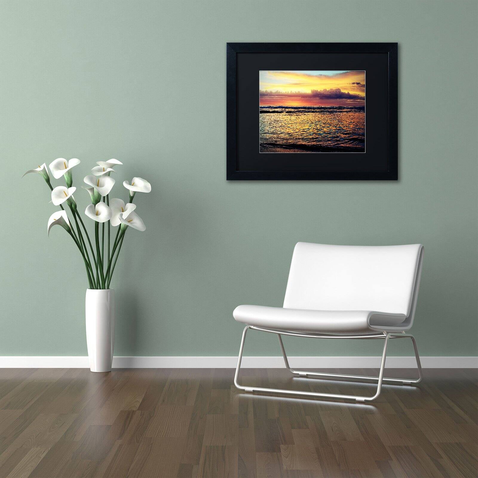 Trademark Fine Art "Morning Glory" Canvas Art by Beata Czyzowska Young, White Matte, Black Frame