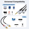 thumbnail image 2 of Cable de audio DCNETWORK de 3,5 mm a RCA macho Lightning a RCA, 2 of 7