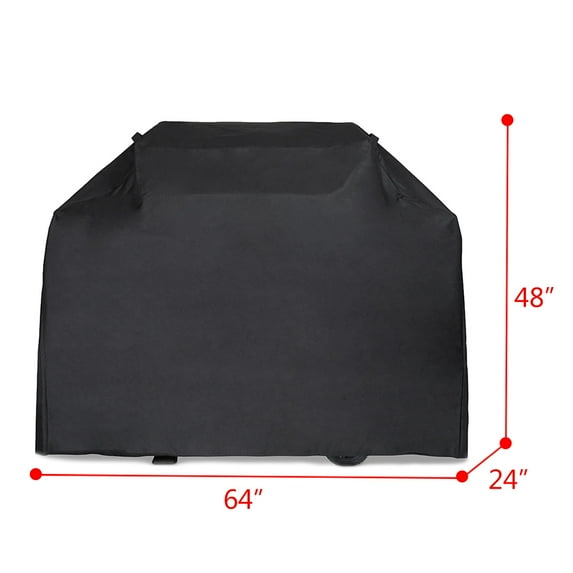 70"Heavy Duty 600D BBQ Grill Cover Outdoor Waterproof Barbecue Cover for Weber, Brinkmann, Charmglow, Jennair, Uniflame, Lowes Black