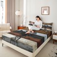 thumbnail image 4 of Feelyou Western Lake House Full Size Sheets, Vintage Countryside Bed Sheets, 4pcs, 4 of 7