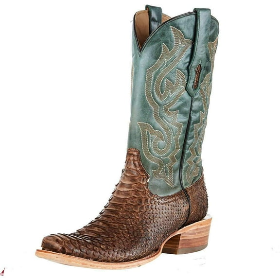 Corral Men's Exotic Python Embroidered Performance Western Boot Square Toe - A4287 9 EE US