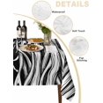 thumbnail image 5 of Black White Striped Rectangle Tablecloth, Farmhouse Stripes Modern Abstract Art Waterproof & StainResistant Tablecloth, Washable Oil-proof Table Cover for Dining/Party/Wedding/Camping/Buffet 60x84 In, 5 of 9