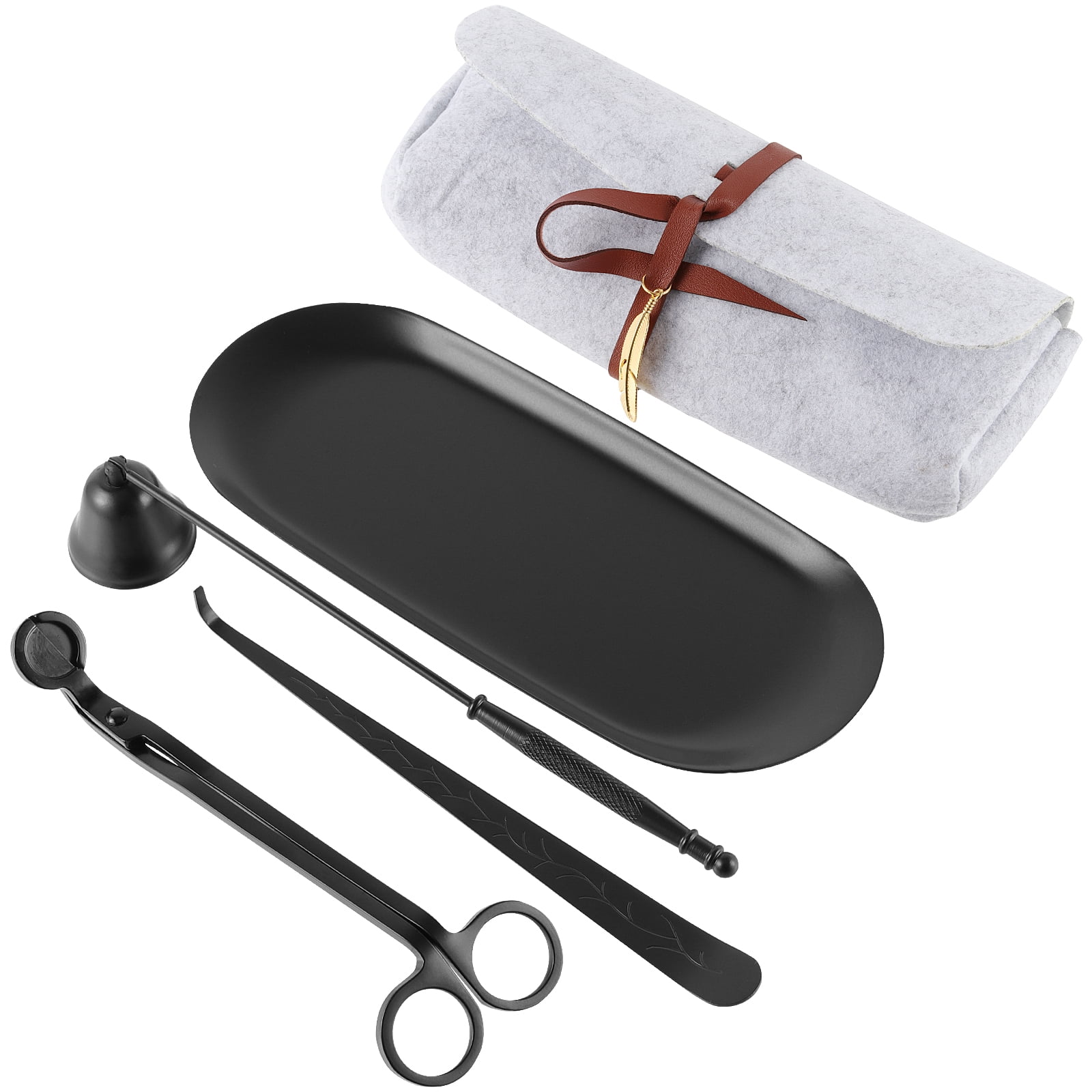 KINJOEK Candle Accessory Set Including Candle Snuffer, Candle Wick