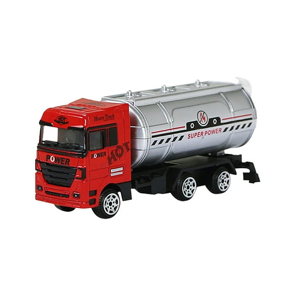 Partheme Novelty Toys 2 Counts Simulation Of sliding Alloy Car Fire Truck Engineering Vehicle Model red