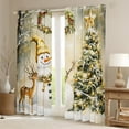 thumbnail image 2 of Castle Fairy Teens Xmas Snowman Black Out Curtains,Animal Deer Curtains Pack of 2 (42x63 Each),Christmas Tree Bedroom Curtains,Microfiber Bedroom Decor, 2 of 6