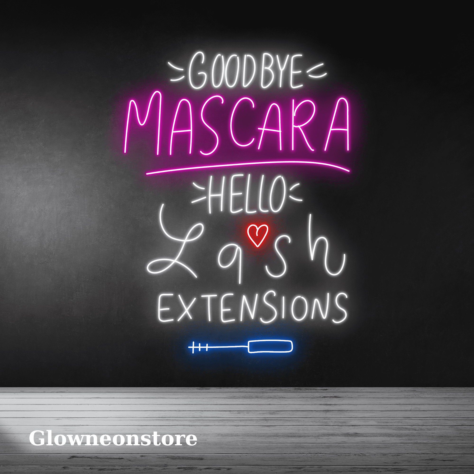 Glowneon Goodbye Mascara Hello Lash Extensions Neon, Eye Lash Led