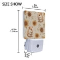 thumbnail image 4 of Hamster with Sunflowers LED Night Light Sensor Lamp Plug-in Adjustable Brightness 2 Pack, 4 of 7