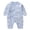 Sky Blue, variant on CAICJ98 Newborn Infant Baby Boys Girls Bodysuit Jumpsuits with Button Long Sleeve Cotton Rompers,Size 3-6 Months