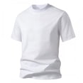 thumbnail image 2 of YLSDY Men's Mock Turtleneck T Shirt Short Sleeve Slim Fit Basic Casual Undershirt Solid Color Pullover Tee White XL, 2 of 4