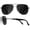 Silver Mirror, variant on grinderPUNCH Polarized Aviator Sunglasses Men Women Retro Vintage Pilot Sun Glasses UV400 Protection - Matte Black