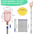 thumbnail image 2 of 13 FT Extendable Fruit Picker Pole Tool Adjustable Long Handle Fruit Picker Metal Basket Fruit Grabber Tool with Protective Foam Pad Stainless Steel Garden Picker Tool for Apple Mango Lemon, 2 of 7