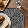 thumbnail image 3 of Black Flowers Round 15 Inch Placemats Set of 6, Spring Floral Farmhouse Retro Art HeatResistant Non Slip Place Mats for Dining Table, Wipeable Braided Kitchen Table Mats for Housewarming, 3 of 9