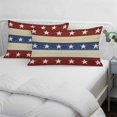 thumbnail image 5 of 4th of July Pillow Covers 20x26 Inch Standard Size, Blue Red Star Striped Independence Day Decorative Pillowcase with Zipper, Microfiber Breathable Pillowcases for Sofa Bed Living Room, 5 of 9