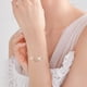 thumbnail image 4 of Oro plateado colorido Star Moon pulsera llena de pétalos Star Moon Rhinestone pulsera de ajuste Zirconia pulseras para las mujeres, 4 of 5