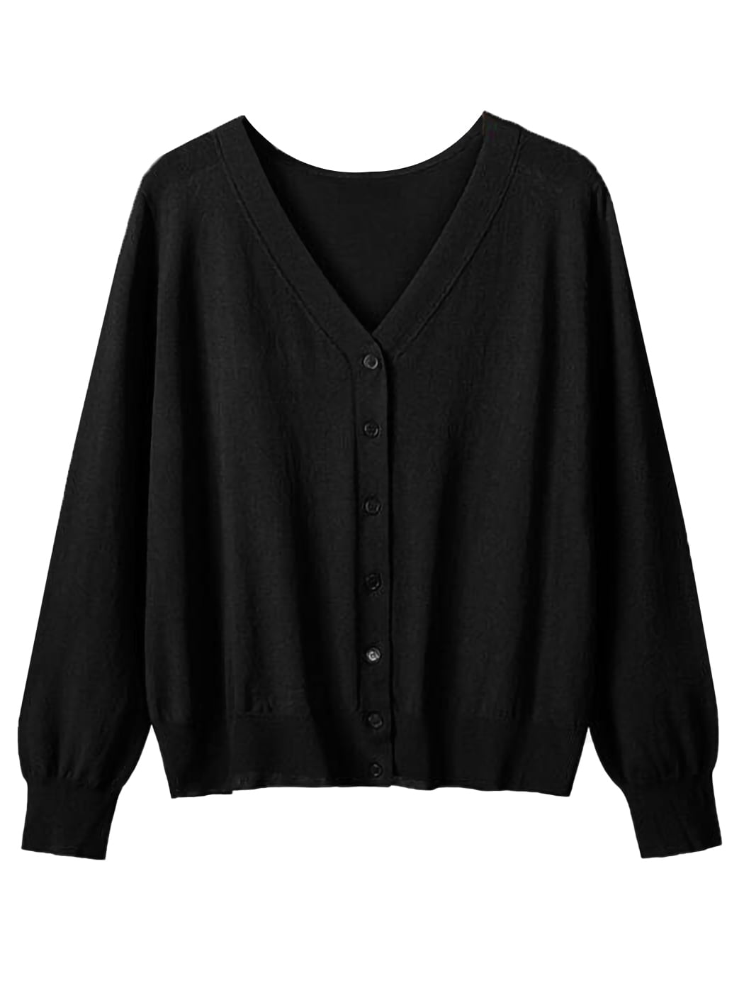 Womens Plus Size Long Sleeve V Neck 