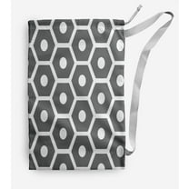 Simply Daisy Geometric 28 x 36 in Grey Laundry Bag