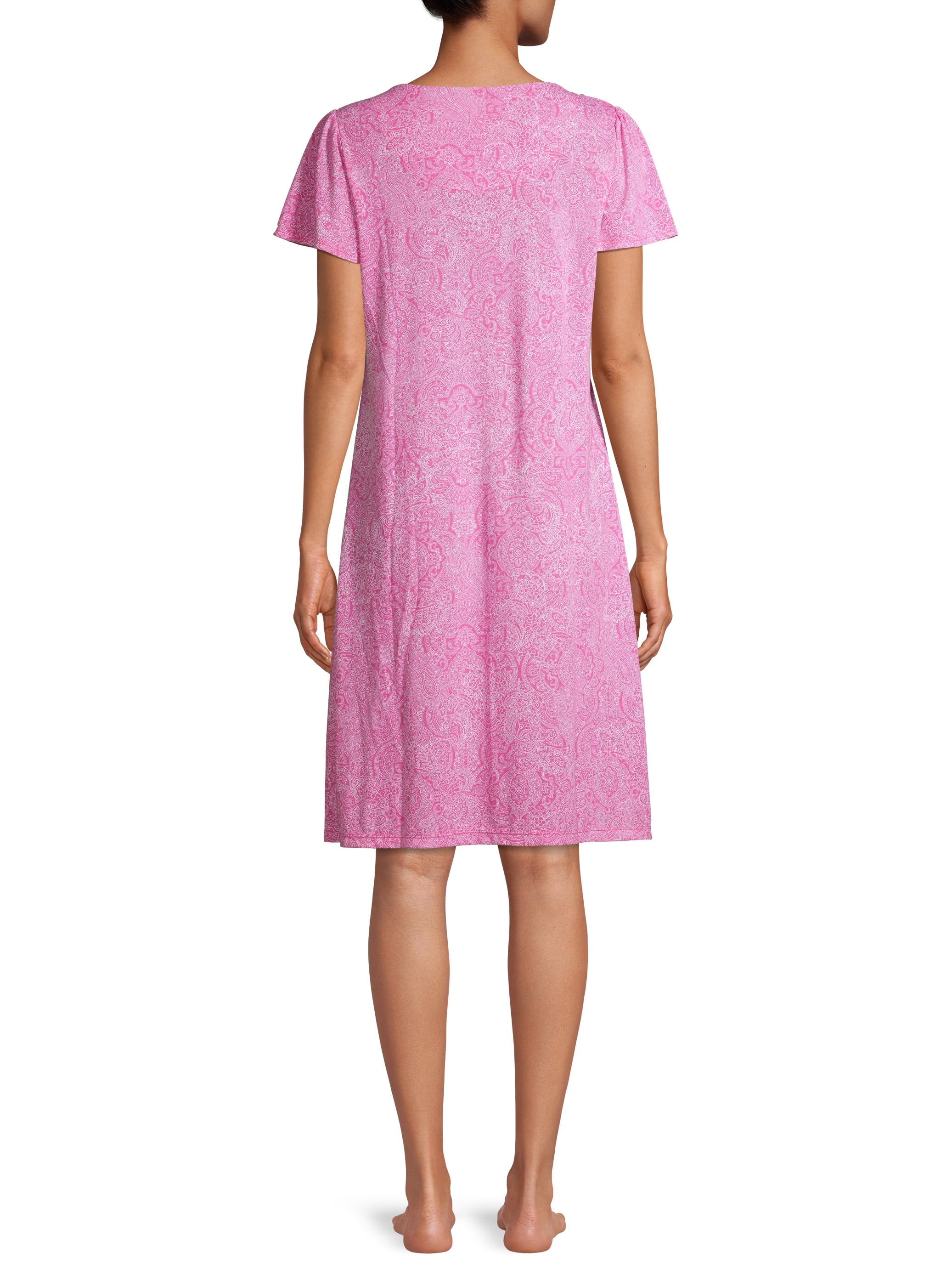 Secret Treasures Women s and Women s Plus Traditional Flutter Sleeve Night Gown Walmart