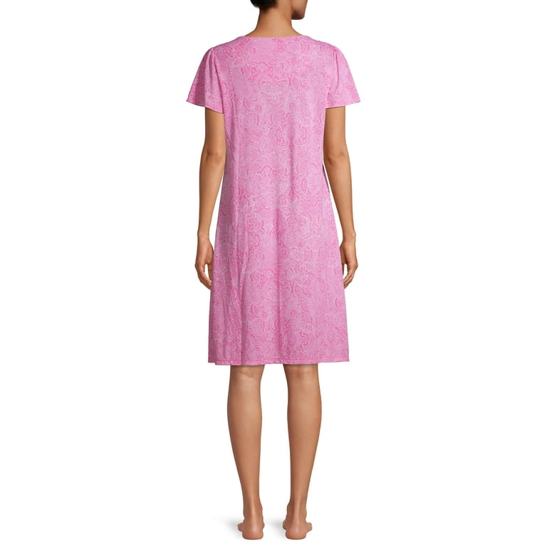 Secret Treasures Women s and Women s Plus Traditional Flutter Sleeve Night Gown Walmart