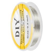 1pcs 0.2mm Craft Wire Beading Copper Wire for Jewelry Making Supply(Silver)