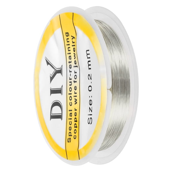 1pcs 0.2mm Craft Wire Beading Copper Wire for Jewelry Making Supply(Silver)