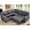Grey, variant on L-Shaped Sofa Bed with Pull-Out Sleeper, 5-Seat Sectional Couch with Storage, USB & Cup Holders, Chenille Fabric Couch for Living Room, Apartment, Charcoal Grey