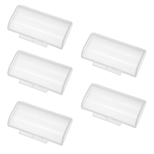 Unique Bargains 5 Pcs Étui de Rangement pour Piles Transparent 2 x AAA Capacité