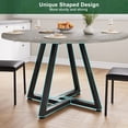 thumbnail image 2 of Anyact 42in Round Dining Table for 4, Kitchen Dining Room Circle Dinner Pedestal Table,Kitcen Table Sturdy Wood Kitchen & Dining Room Furniture, Gray(Only table), 2 of 8