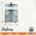 thumbnail image 4 of Autumn Alley Farmhouse Glass and Galvanized Gray Rustic Farmhouse Toothbrush Holder - Farmhouse Bathroom Accessories, 4 of 8