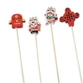 thumbnail image 6 of 100 Pcs Year of The Horse Fruit Picks, 12 cm Bamboo Cocktail Sticks with Decorative Red Toppers, Themed Food Skewers for Chinese New Year 2026 Party, Holiday Appetizers & Desserts, 6 of 8