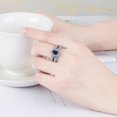 thumbnail image 3 of LLQkigsxse Bague Pouce pour Femmes Argent Zircon Rétro Pierre Bague Dames et Filles Mariage Mode Simplicité Bijoux, 3 of 5